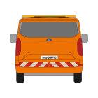 Ford Transit / Tourneo Custom, 2023/07 - | Warnmarkierungssatz Transporter, Heckklappe