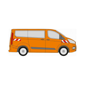 Ford Transit / Tourneo Custom, 2018/04 - 2023/07 | Warnmarkierungssatz Transporter, Hecktüren
