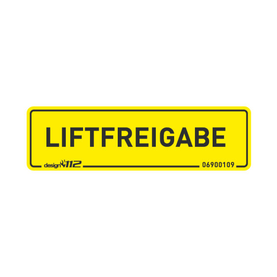 Hinweisaufkleber "Liftfreigabe" 70 x 20 mm