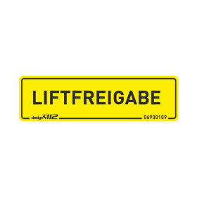 Hinweisaufkleber "Liftfreigabe" 70 x 20 mm