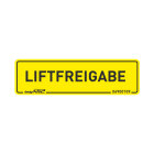 Hinweisaufkleber "Liftfreigabe" 70 x 20 mm