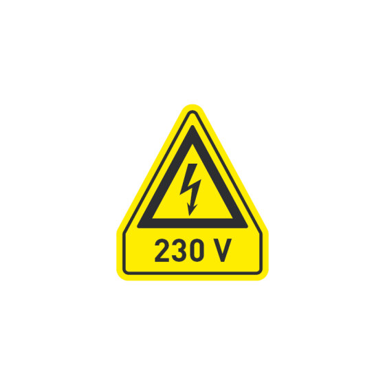 Aufkleber "230 V" 29 x 25 mm