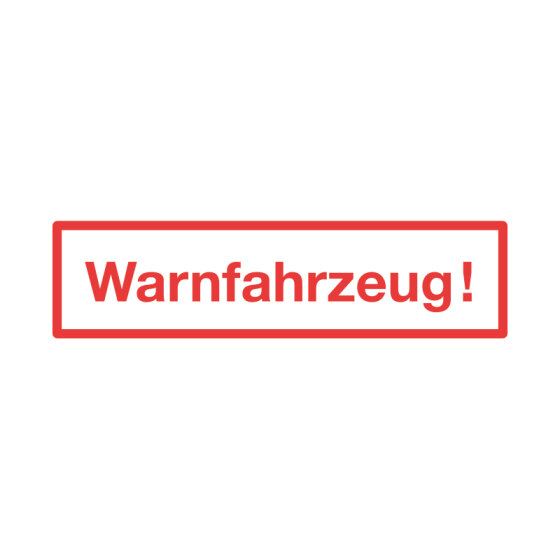 Magnetschild "Warnfahrzeug", retroreflektierend, 580 x 150 mm