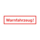 Magnetschild "Warnfahrzeug", retroreflektierend, 580 x 150 mm