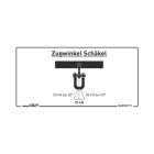 Aufkleber "Zugwinkel Schäkel 75 kN " 90 x 45 mm
