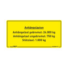 Aufkleber "Anhängelasten " 90 x 45 mm