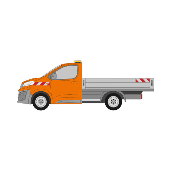 Opel Vivaro-e, Pritschenaufbau, 2020/10 - | Warnmarkierungssatz